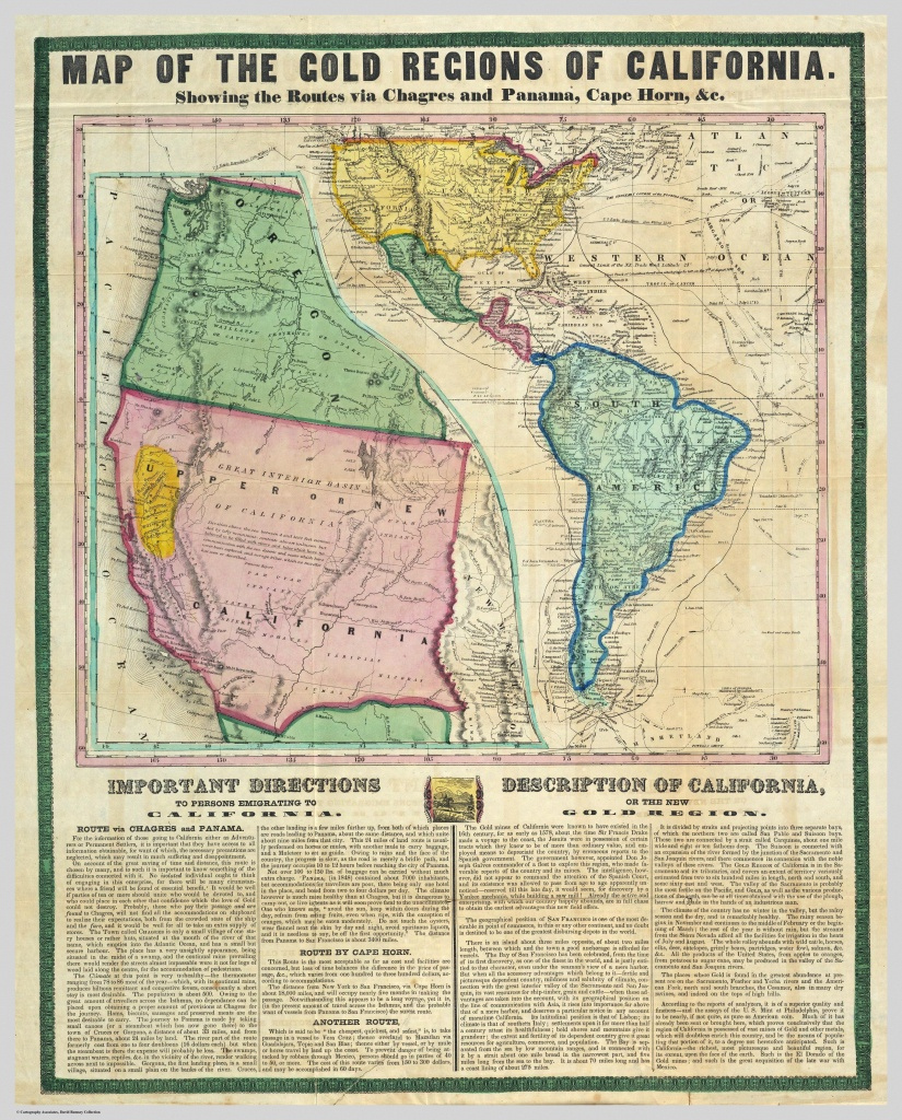 California Gold Rush Rarity Map Of The United States And Mexico 