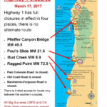 California Highway 1 Closure Map Printable Maps