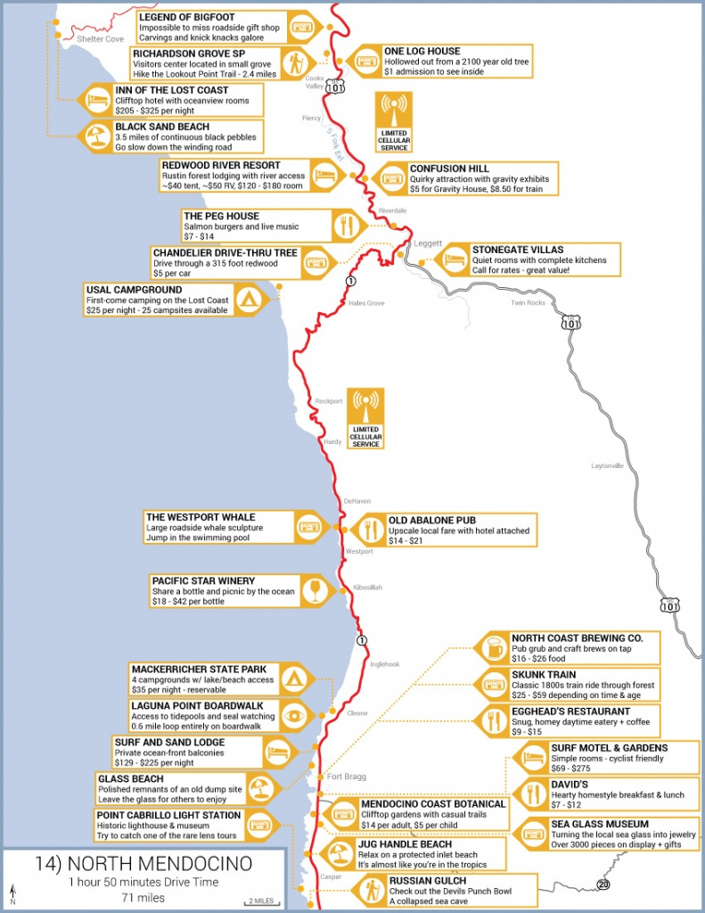 California Highway 1 Road Trip Map Printable Maps