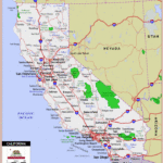 California Highway Map California Top To Bottom Side To Side