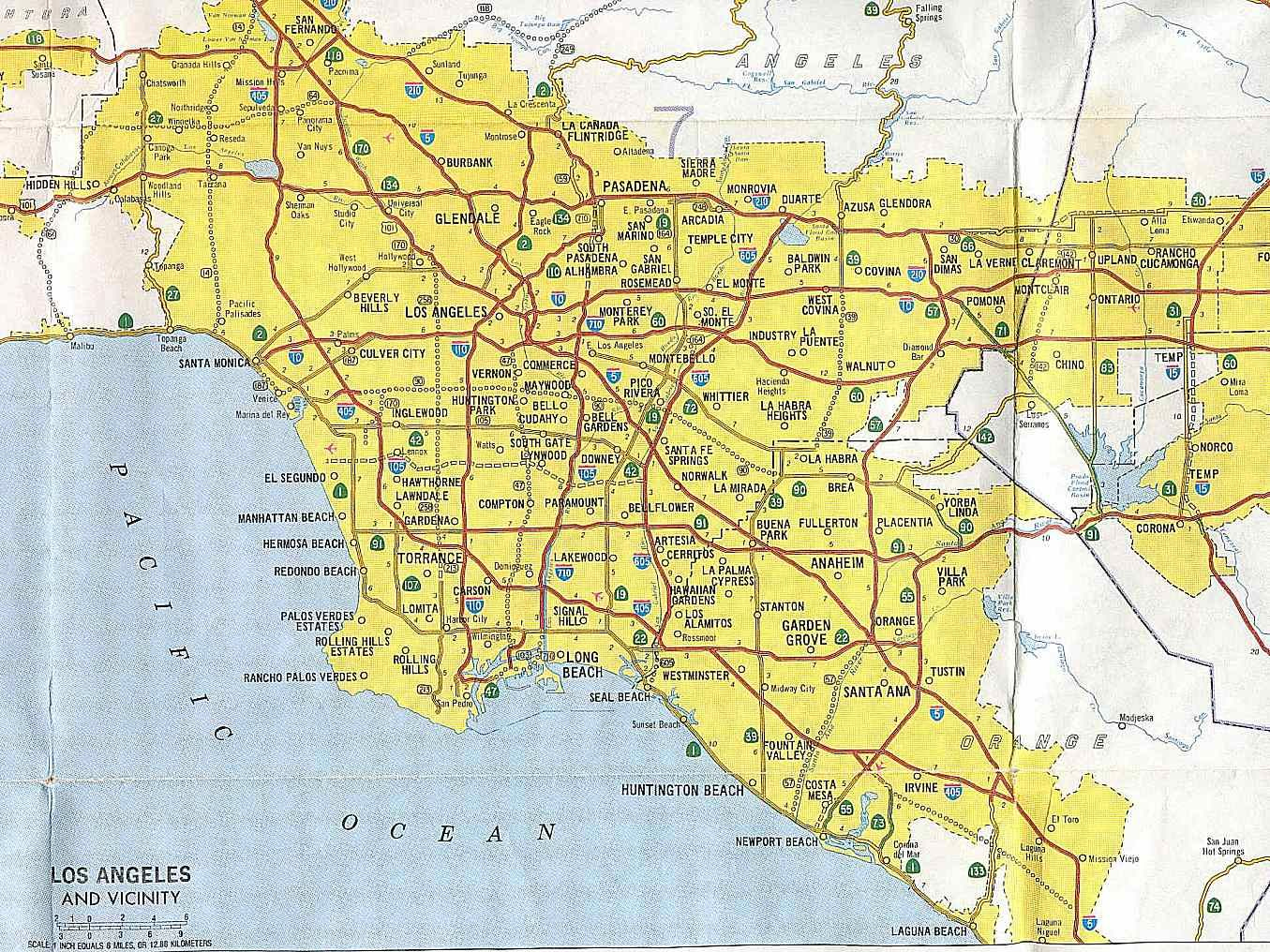 California Highways California Map Southern California 1 