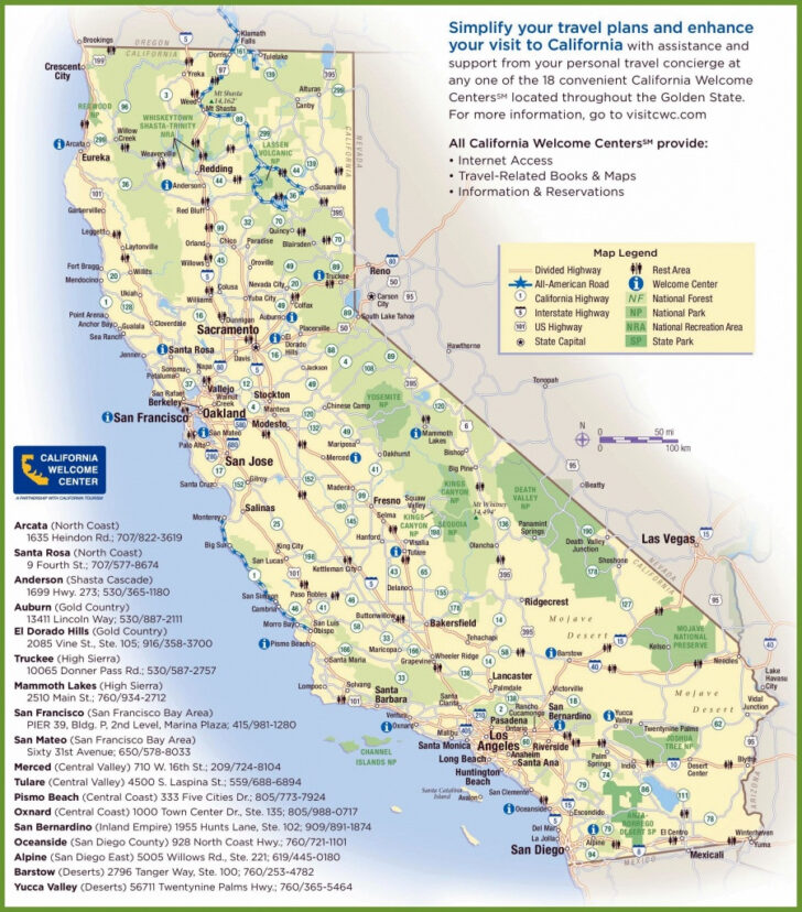 Big Cities Map Of California