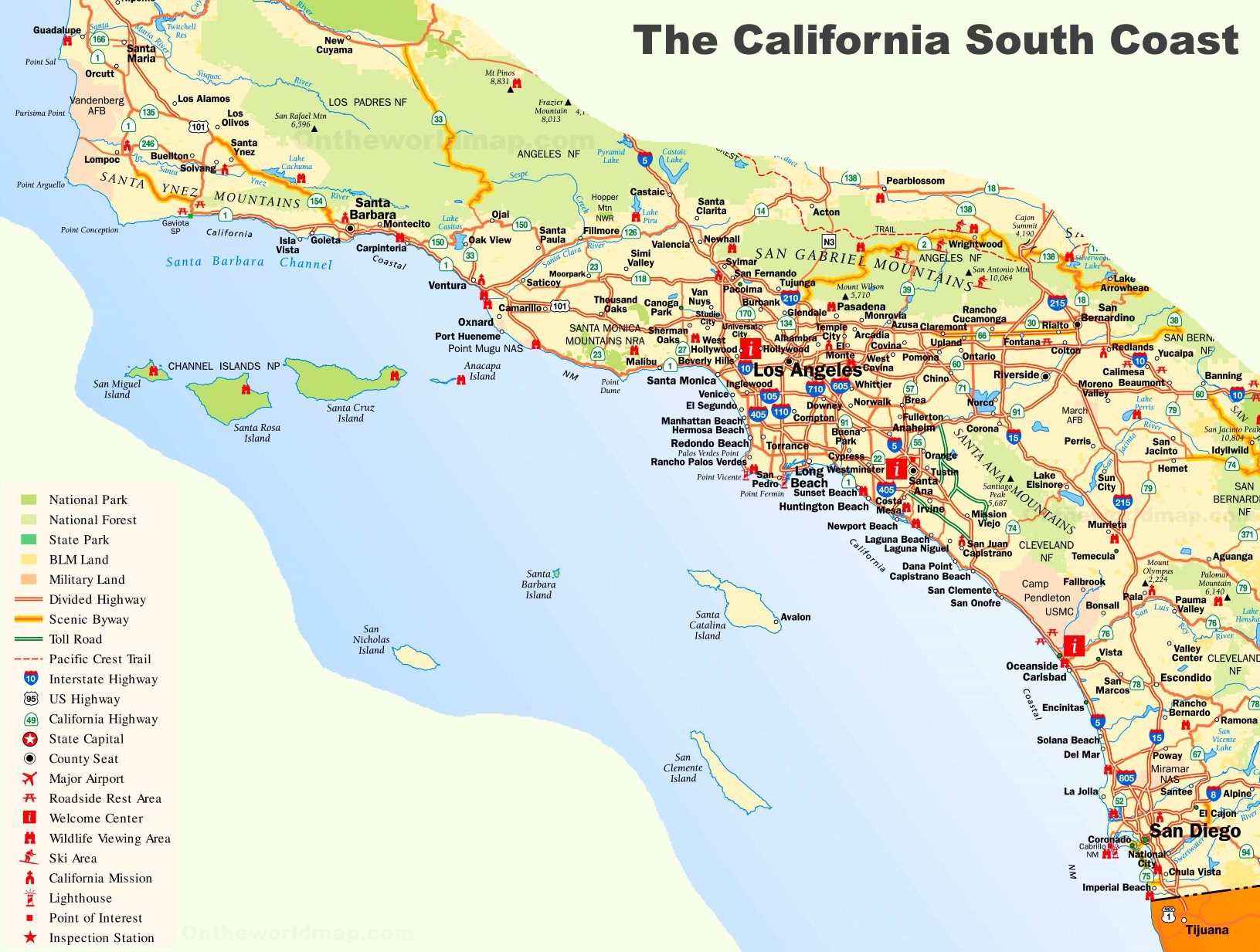 California South Coast Map