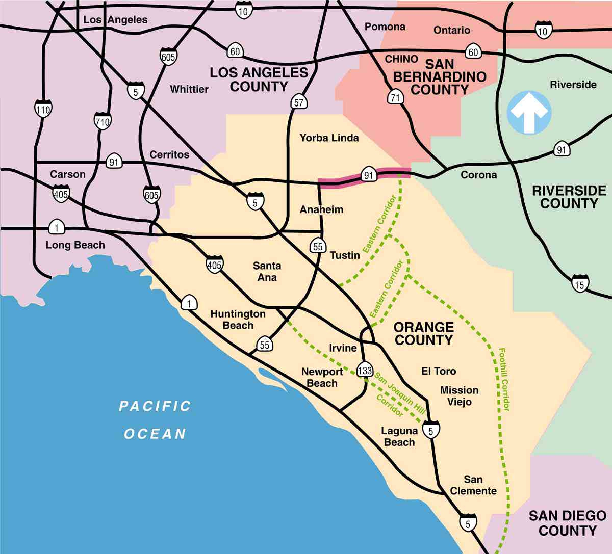 California State Route 91 Wikipedia Fast Track Map California 