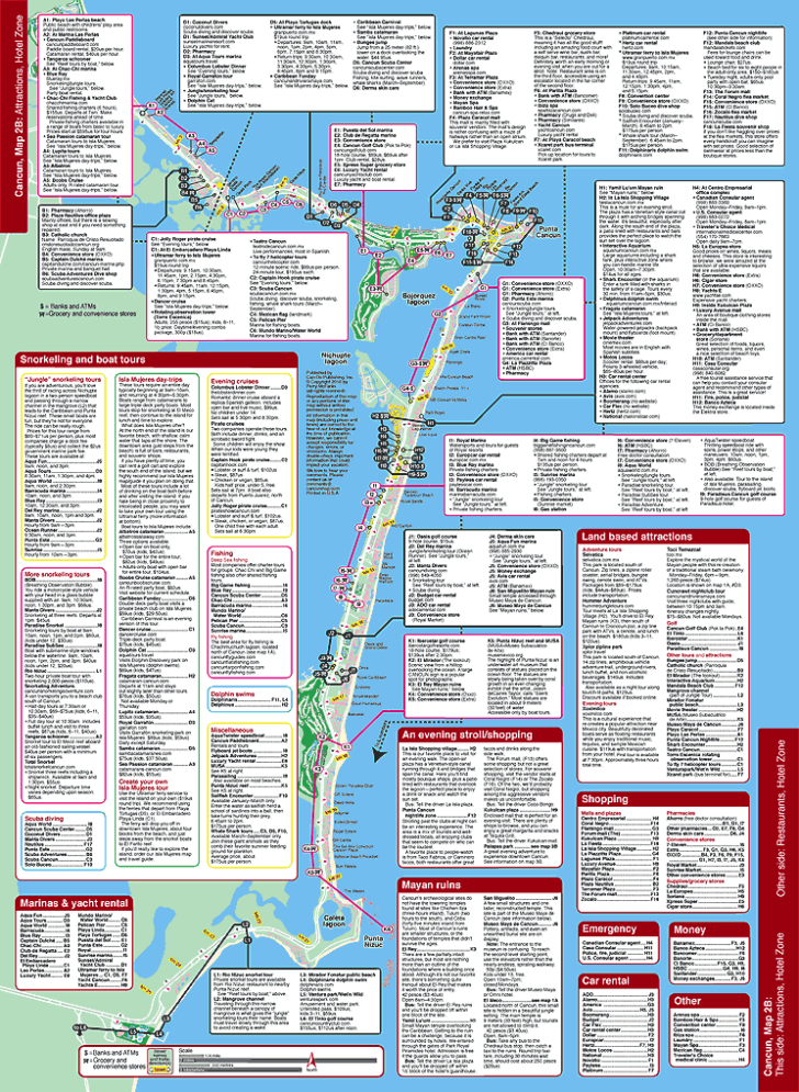 Cancun Map And Travel Guide Mapchick Maps Travel Guides  Wells Printable Map