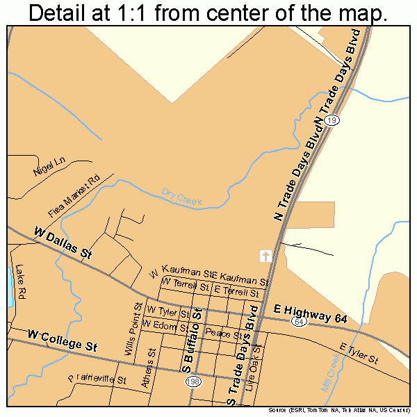 Canton Texas Street Map 4812496