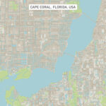 Cape Coral Bicycling Interactive Maps Street Map Of Cape Coral