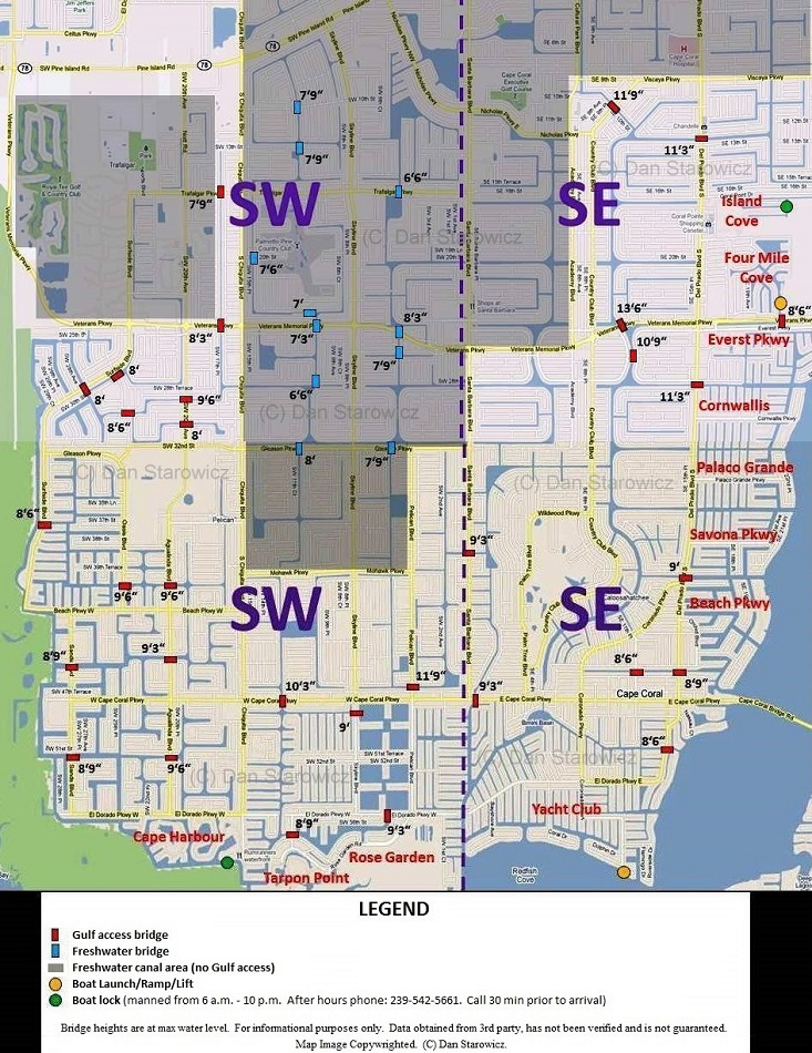 Cape Coral Bridge Heights Wells Printable Map