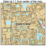 Cape Coral Florida Street Map 1210275