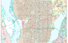 Cape Coral Florida Wall Map Premium Style By MarketMAPS
