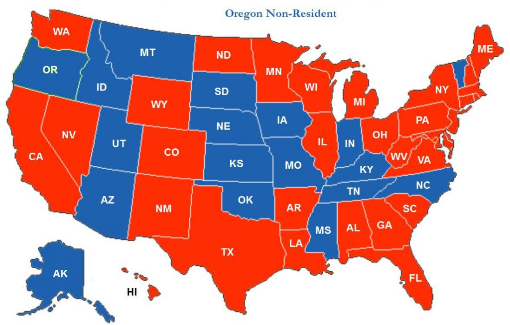 Ccw Reciprocity Coverage Map For The Idaho Enhanced Permit Florida 