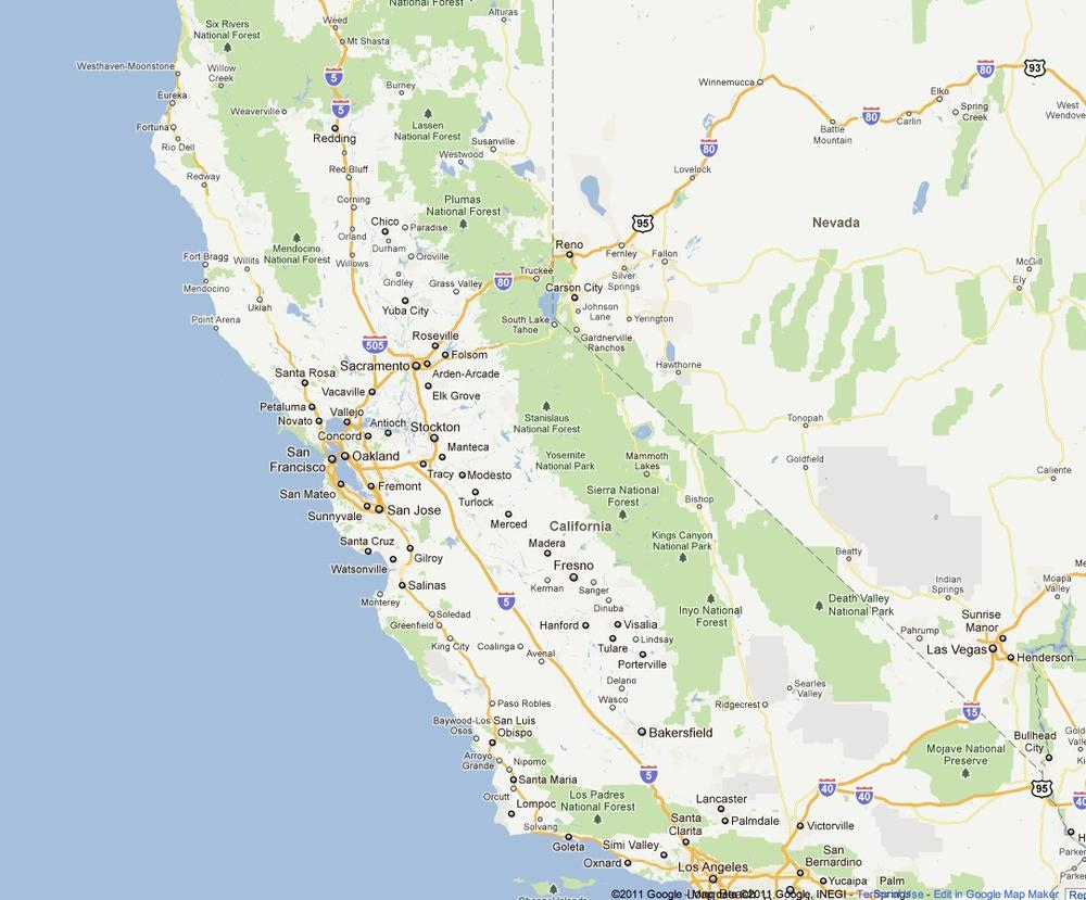Charming California Google Maps Charming California Map Kata Siapa 