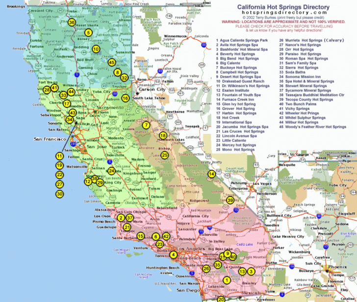 Map Of Charming California