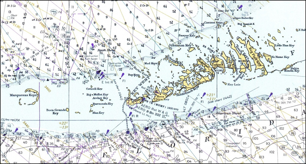 Charts And Maps Florida Keys Florida Go Fishing Map Of Lower 