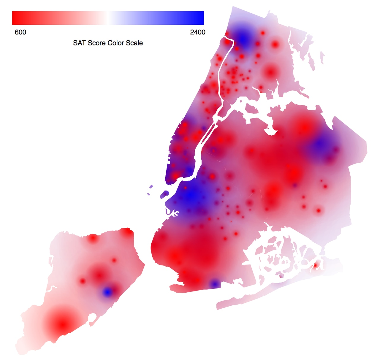 Check Out This Student s Cool Heat Map Of New York City SAT Scores 