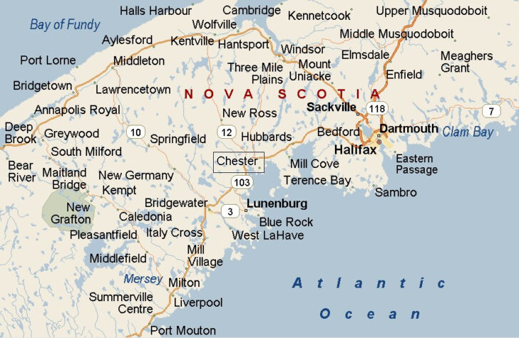 Printable Map Of Chester Ns Area