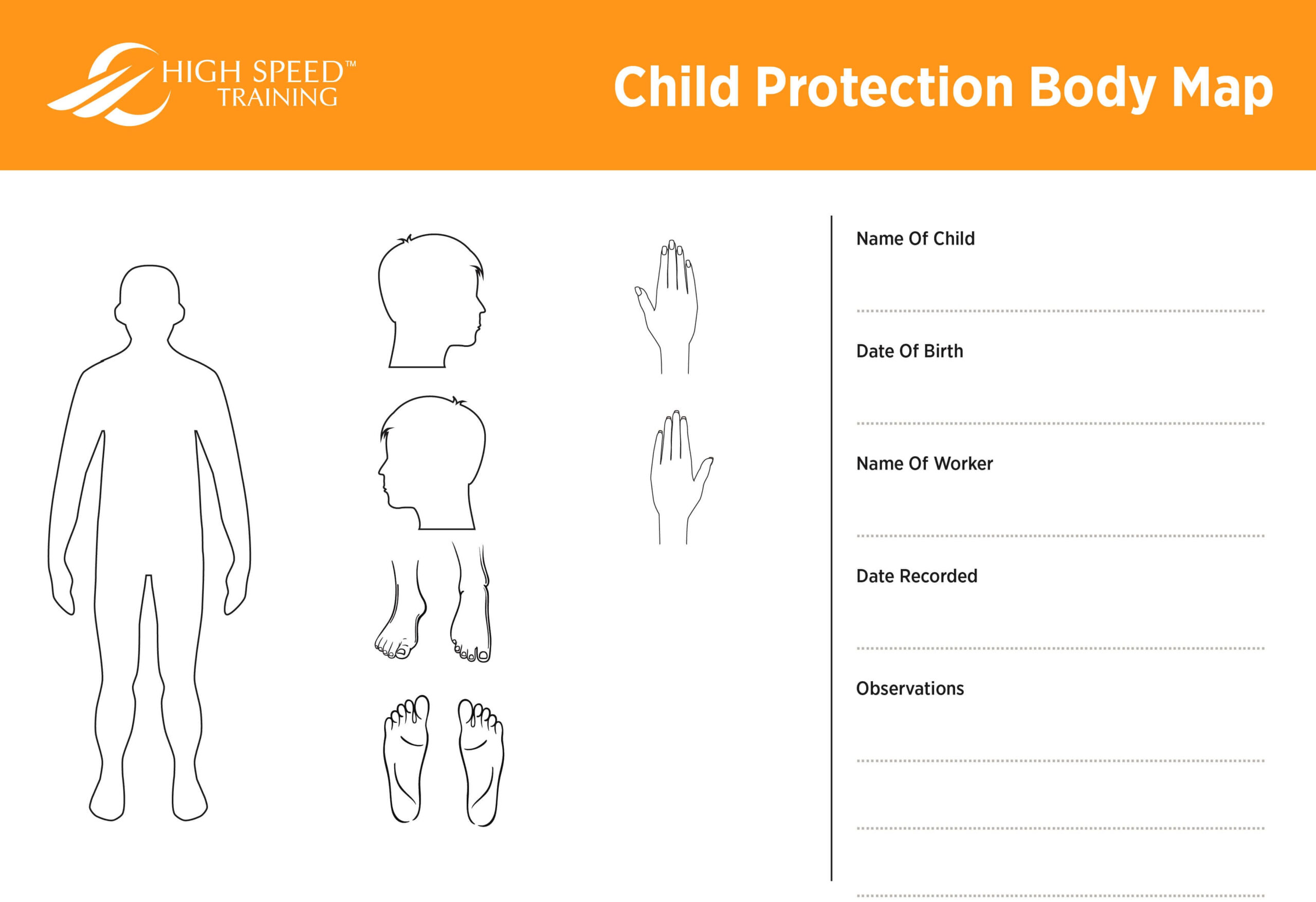 Child Protection Body Map Template