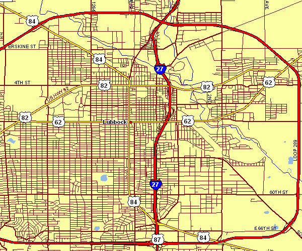 City Map Of Lubbock