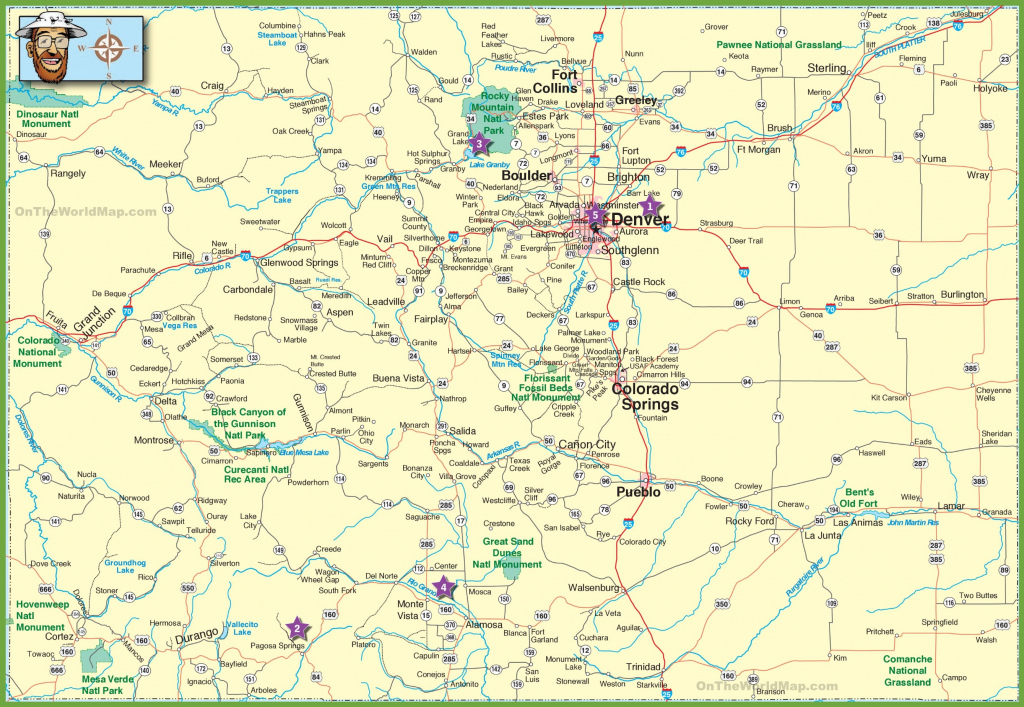 Colorado Road Maps And Travel Information Download Free Colorado With 