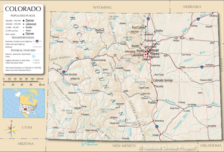 Map Of Colorado Large Enough To Read