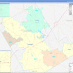 Comanche County TX Wall Map Color Cast Style By MarketMAPS