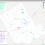 Comanche County TX Wall Map Premium Style By MarketMAPS MapSales