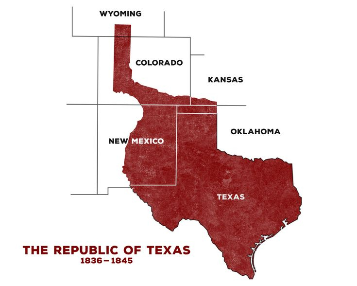 Compared To The Current Shape Of Texas That People Republic Of 