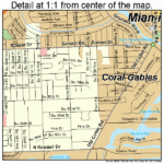 Coral Gables Florida Street Map 1214250