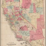 County Map Of California And Nevada Barry Lawrence Ruderman Antique