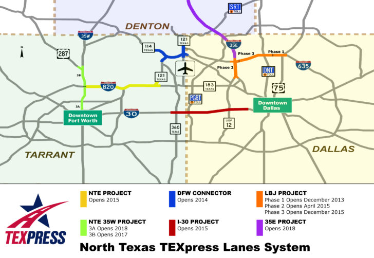 Dallas Area Toll Roads Map