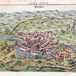 Detailed Antique Map Of Rome City Rome City Detailed Antique Map