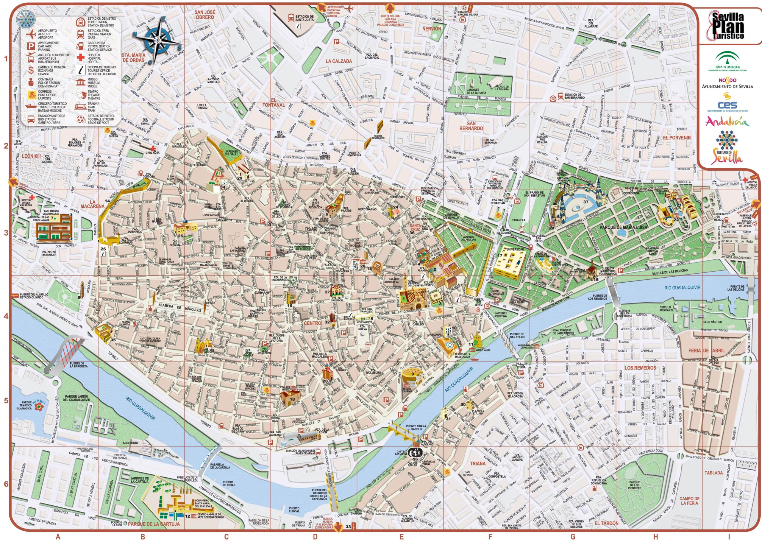 Detailed Maps Of Seville