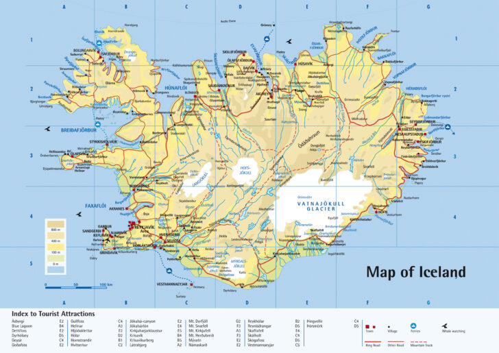 Printable Iceland Road Map