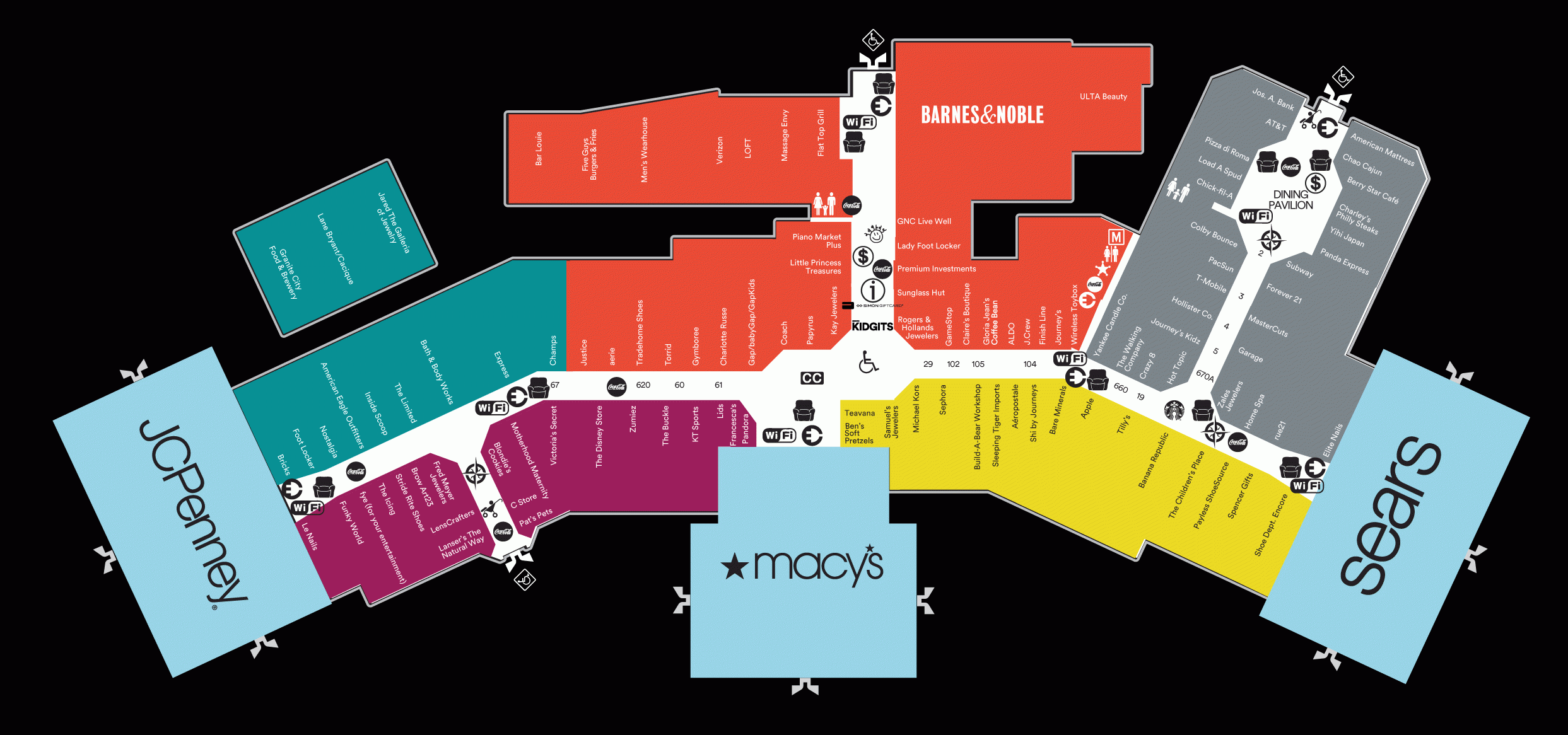 Directory Parks Mall Map