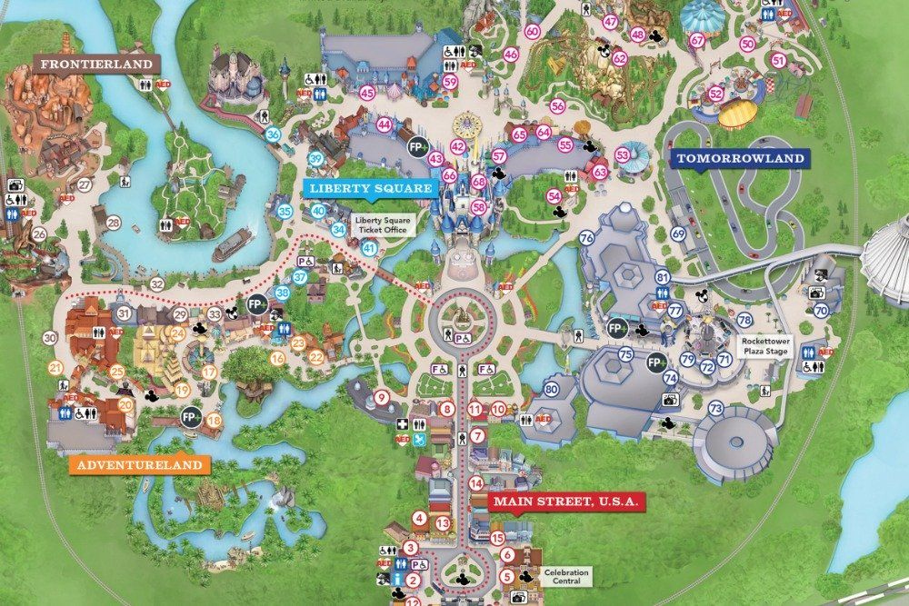 Disney Maps And Maps Of Disney Theme Parks Resort Maps Disney World 