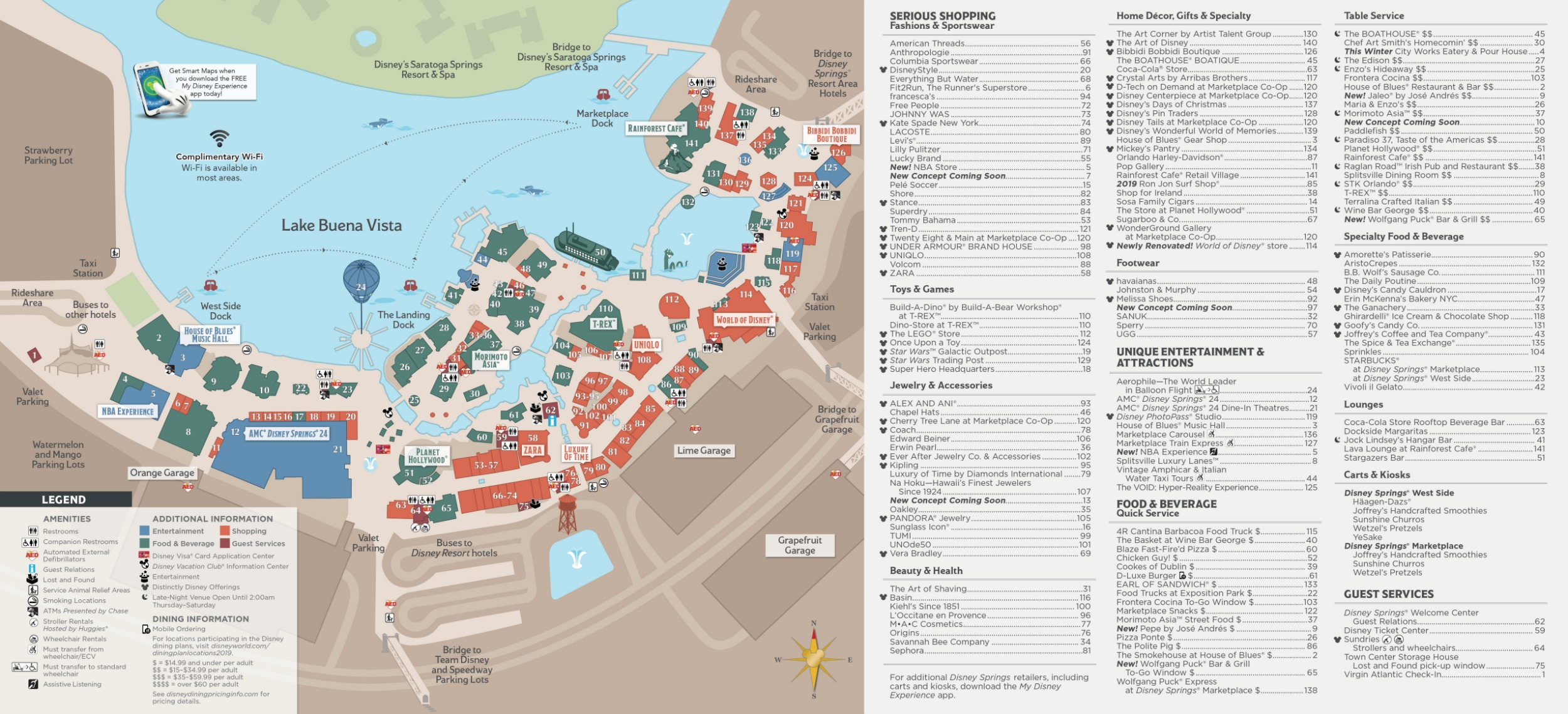 Disney Springs Map Walt Disney World