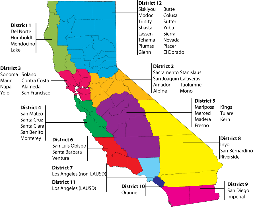 Districts CCEA Plus California Continuation Education Association Plus