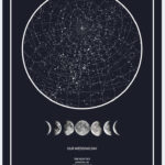 DOWNLOADABLE STARMAP Star Chart Night Sky Wall Art Astrology Print
