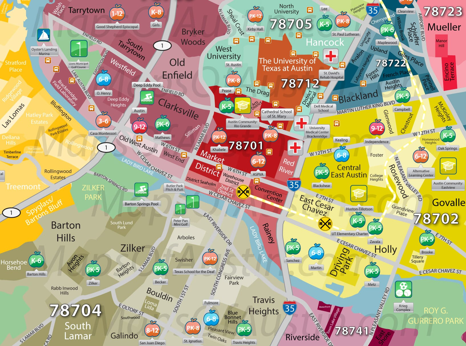 Printable Map Of Austin Wells Printable Map