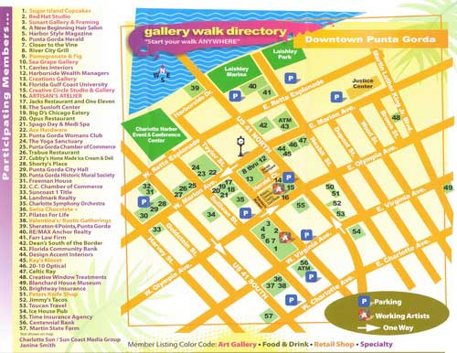 Downtown punta gorda gallery walk map 2011 Everythingpuntagorda
