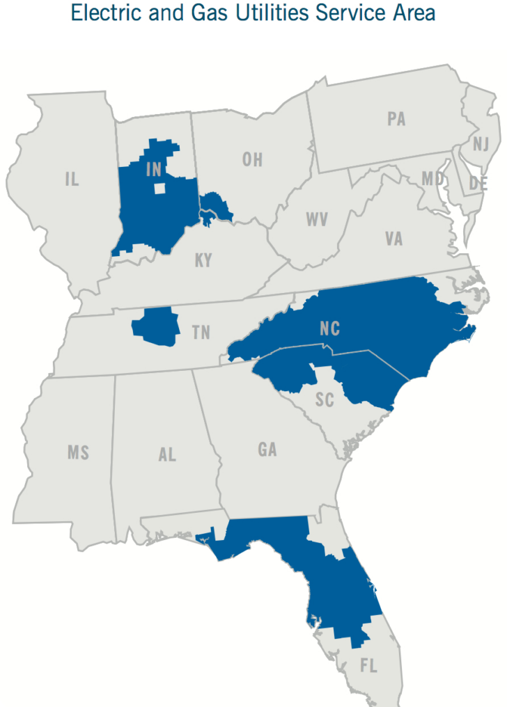 Duke Energy Service Area Map