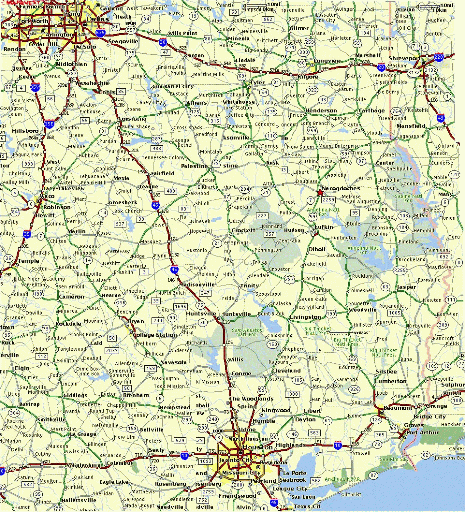 East Texas Map Map Of Northeast Texas Counties Printable Maps