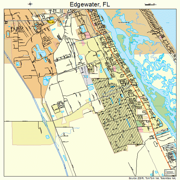 Edgewater Florida Street Map 1219825