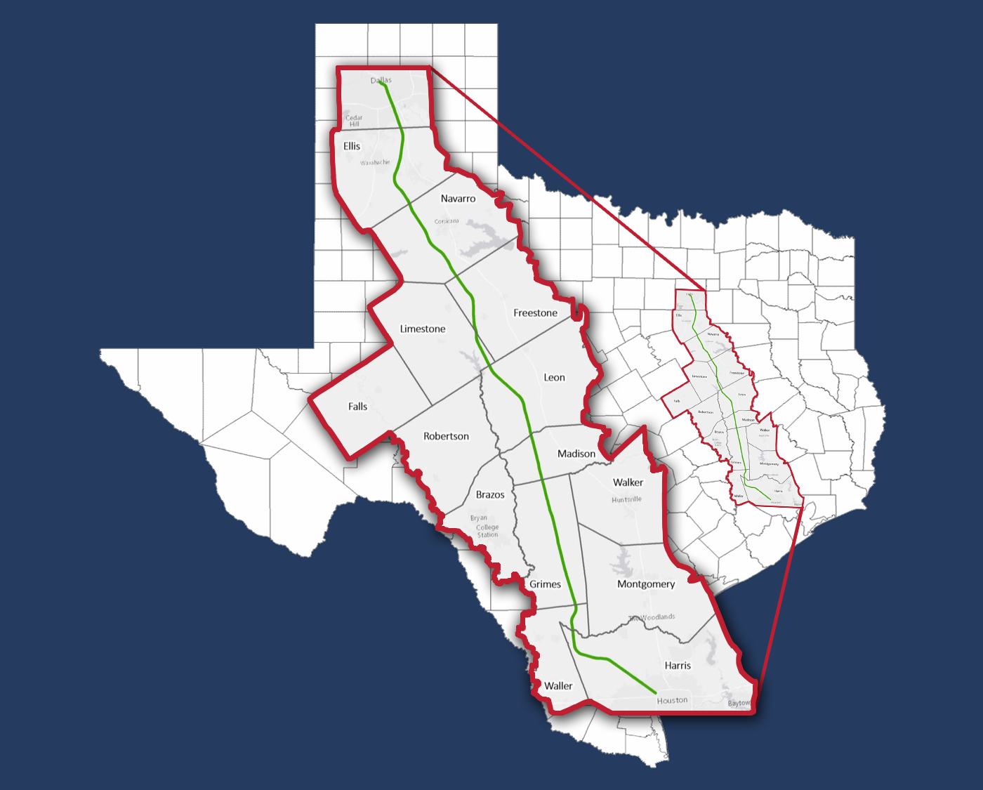 Ellis County Alignment Maps Texas Central Texas Bullet Train Route 