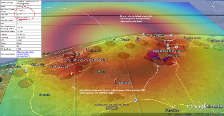 Mara And Acreage Cancer Cluster Map