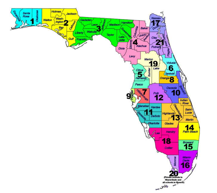 Florida School Board District County Maps