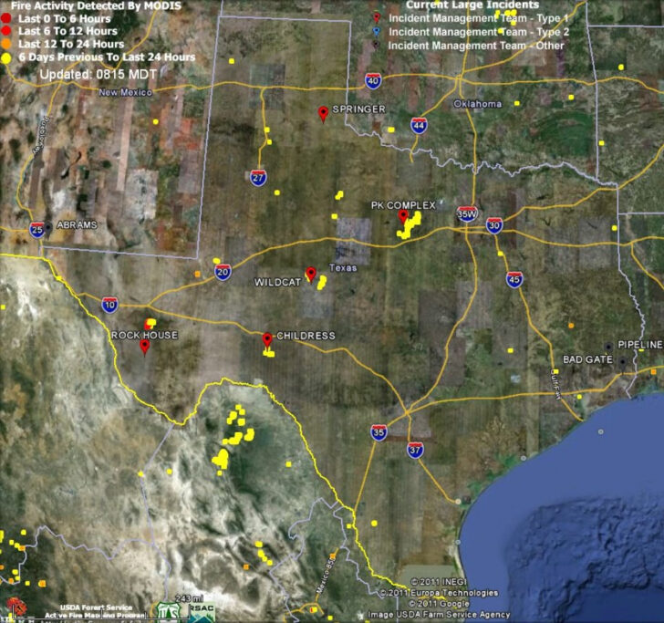 Texas Active Fire Map