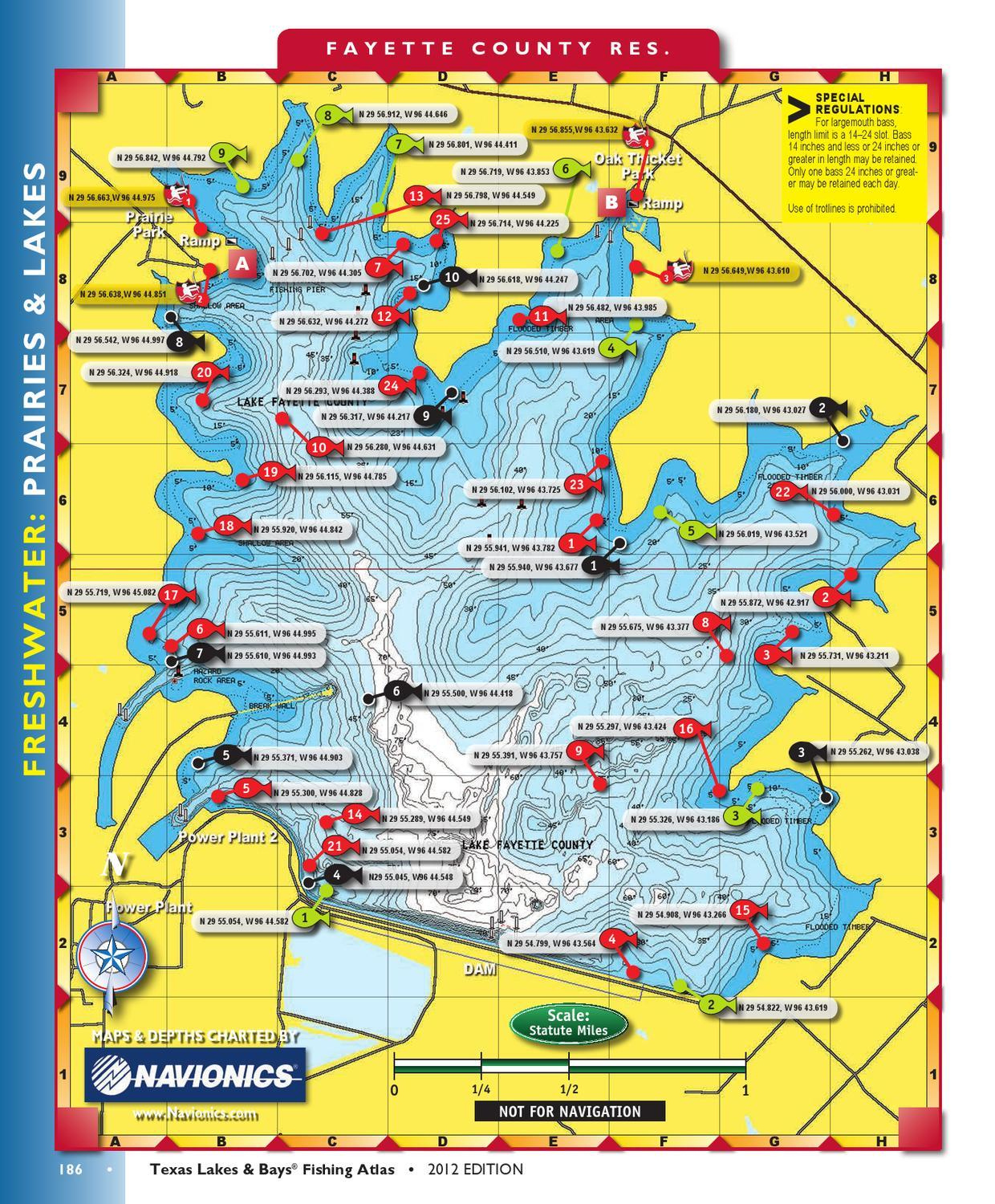 Fishing Hot Spots Toledo Bend South Map A 438 Ebay Texas Fishing 