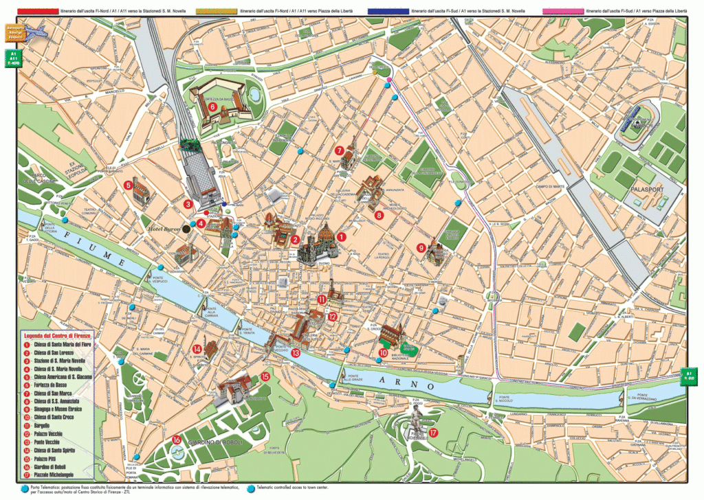 Florence Map Detailed City And Metro Maps Of Florence For Download ...