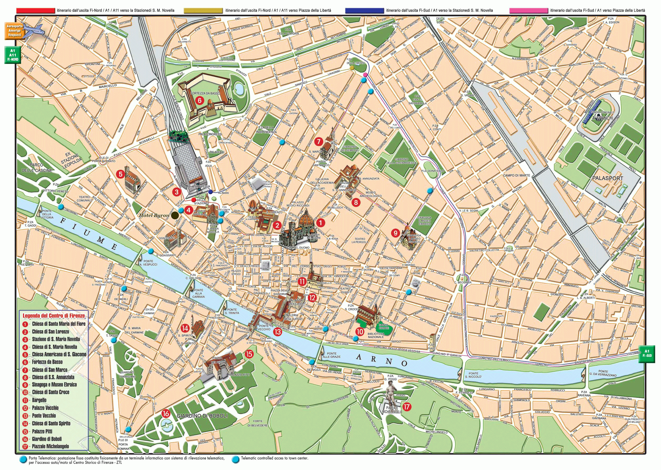 Florence Map Detailed City And Metro Maps Of Florence For Download 